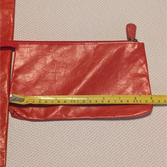 Sabina New York Red Leather Shoulder Bag Designer Purse & Wristlet  Mag Closure - Picture 10 of 12